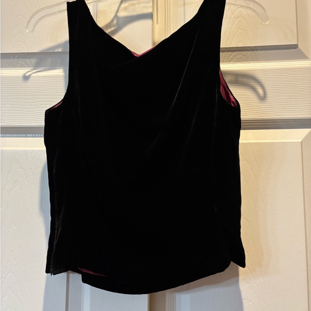 Ann Taylor Black Velvet Tank Top and Long Skirt